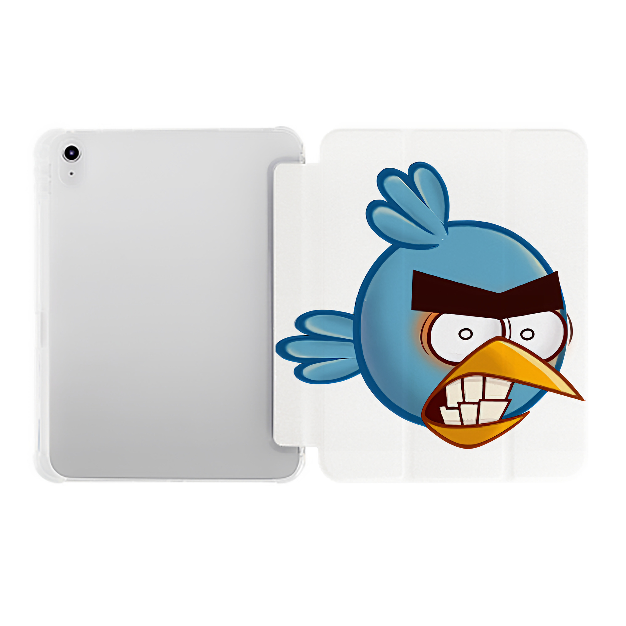 （画像用） Angry Birds アングリーバード IPad ケース ペン収納付き 三つ折りスタンド PUレザー×シリコン 対応機種9.5/10.5/10.9インチ